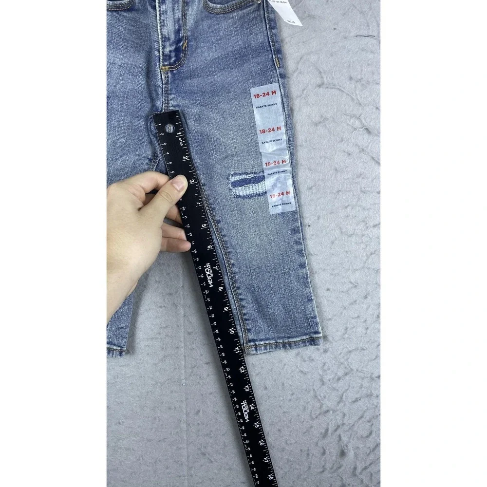 Old‎ Navy Jeans Boys 18-24 Months Blue Karate Skinny Adjustable Waist Stretch